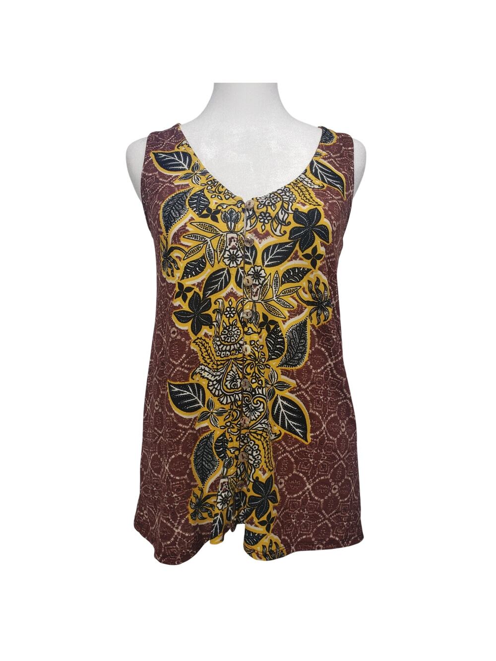 Daytrip Buckle XS Whimsigoth Floral V Neck Tank Top NWT Bohemian